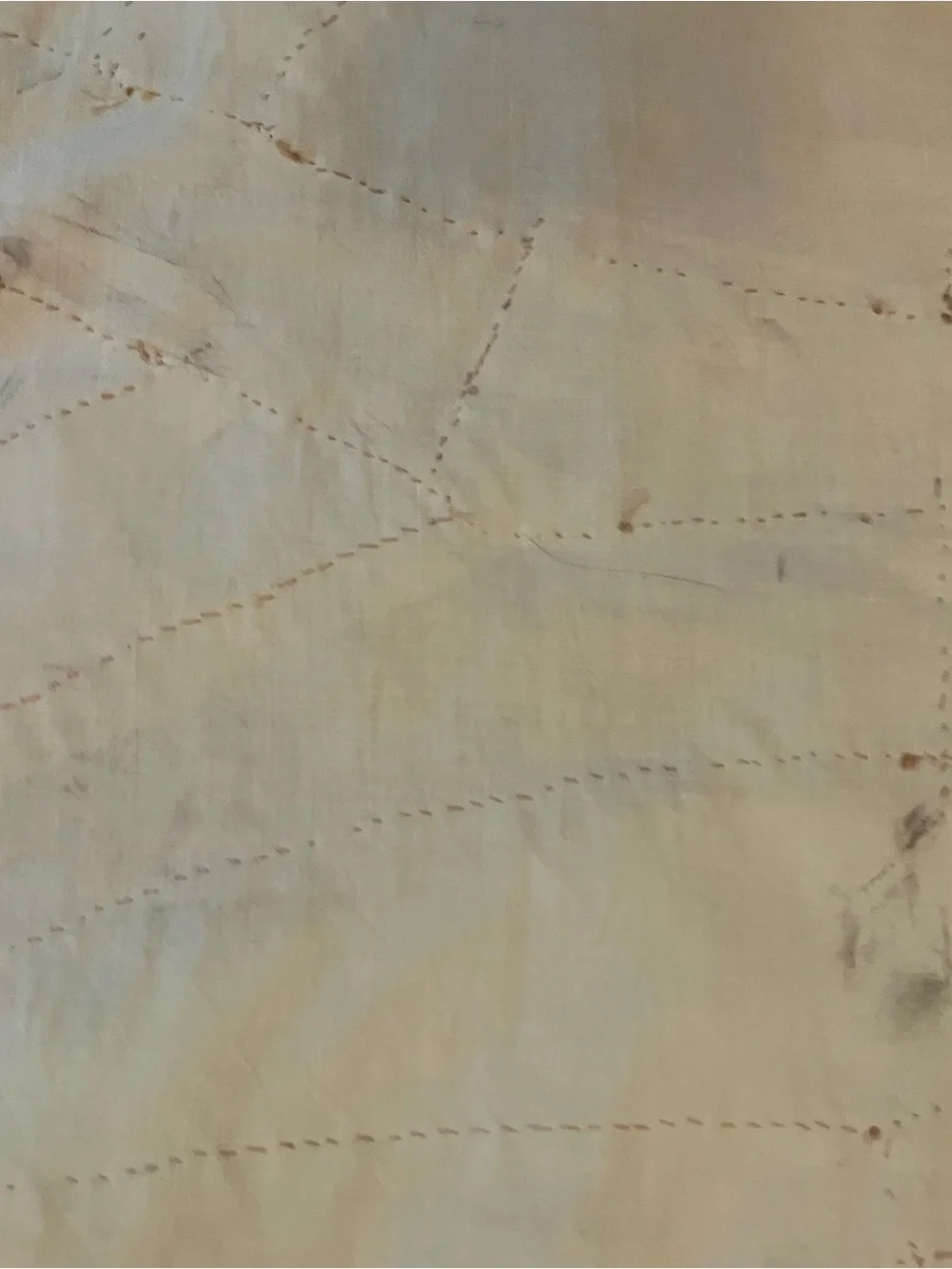 VTG Handmade Hand Pieced Stitched Scrap Crazy 72 x 88 Quilt Top Farmhouse
